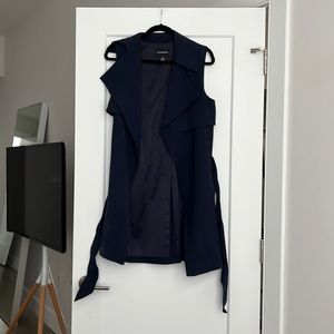 XS Club Monaco trench vest in navy